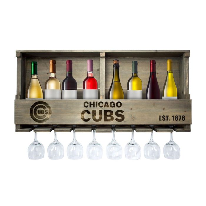 Chicago Cubs Reclaimed Wood Bar Shelf - Image 3