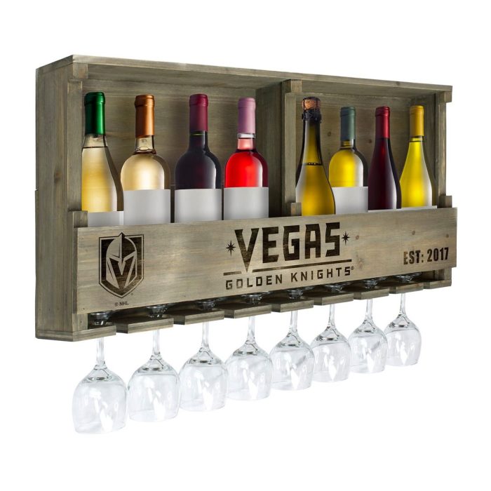 Vegas Golden Knights Reclaimed Wood Bar Shelf - Image 3