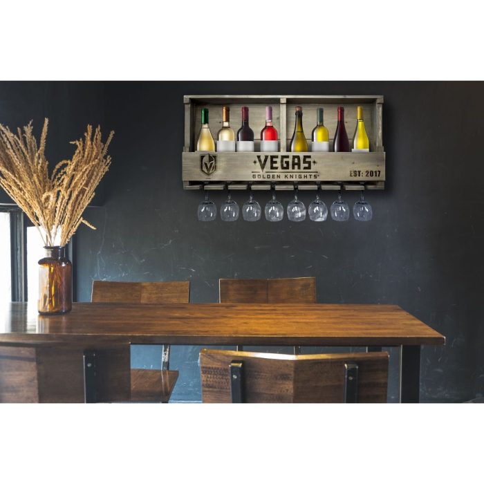 Vegas Golden Knights Reclaimed Wood Bar Shelf - Image 5