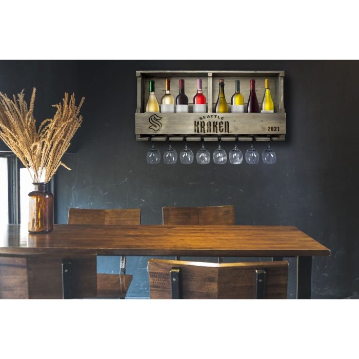 Seattle Kraken Reclaimed Wood Bar Shelf - Image 5