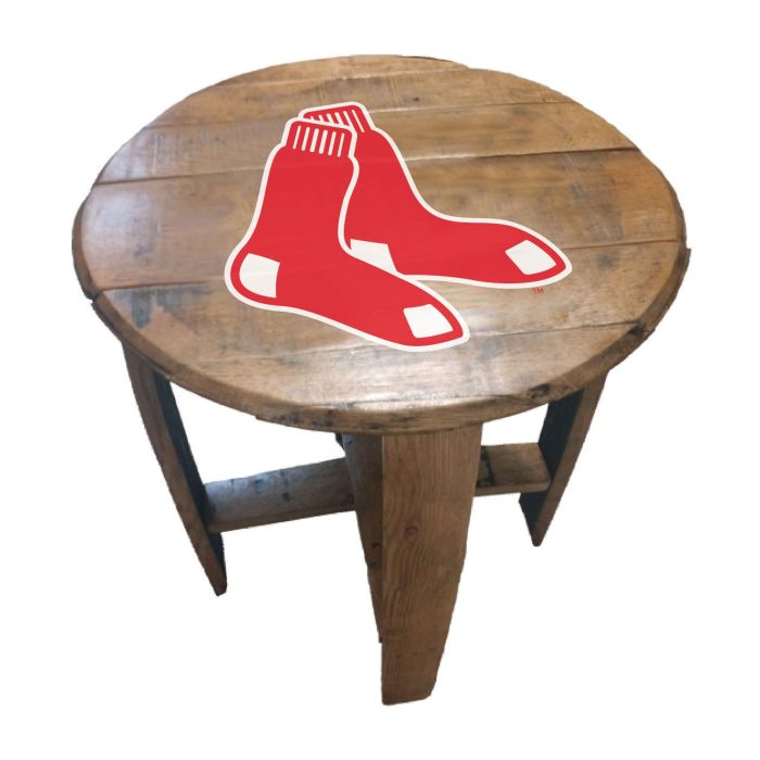 Boston Red Sox Oak Barrel Table - Image 2