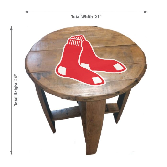 Boston Red Sox Oak Barrel Table - Image 3