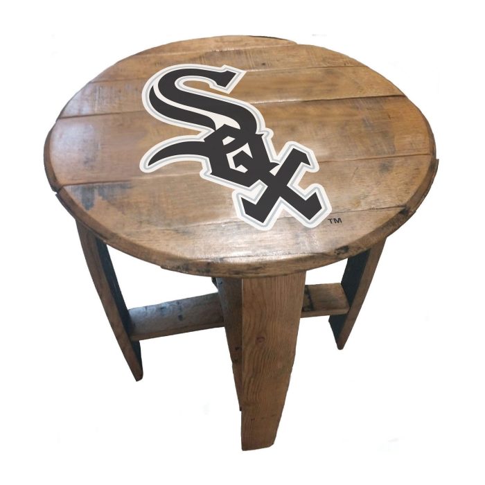 Chicago White Sox Oak Barrel Table - Image 2