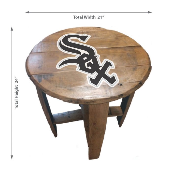 Chicago White Sox Oak Barrel Table - Image 3
