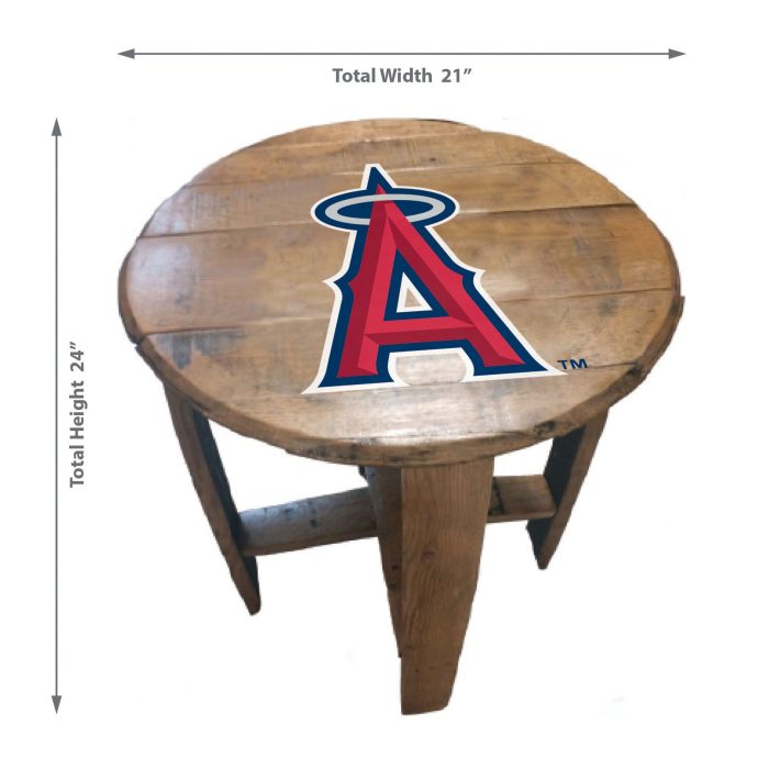 Los Angeles Angels Oak Barrel Table - Image 4
