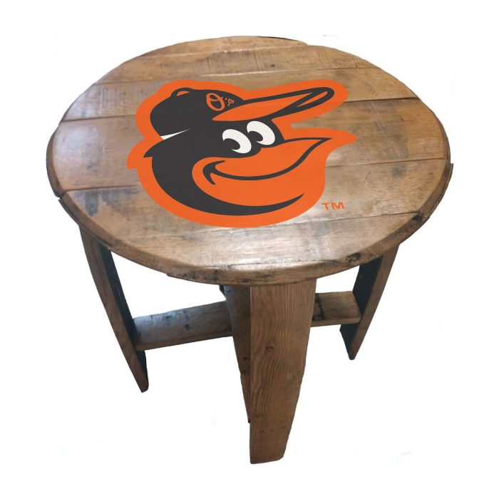 Baltimore Orioles Oak Barrel Table - Image 2