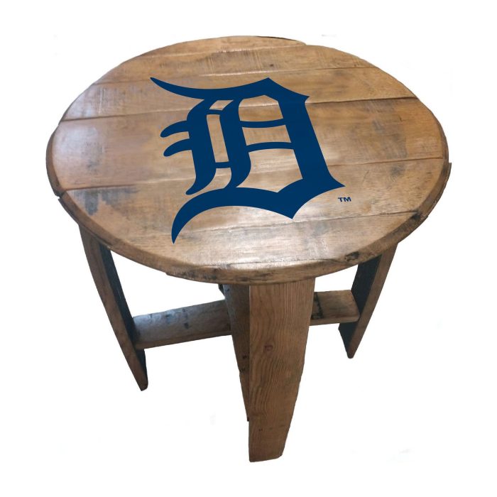 Detroit Tigers Oak Barrel Table - Image 2