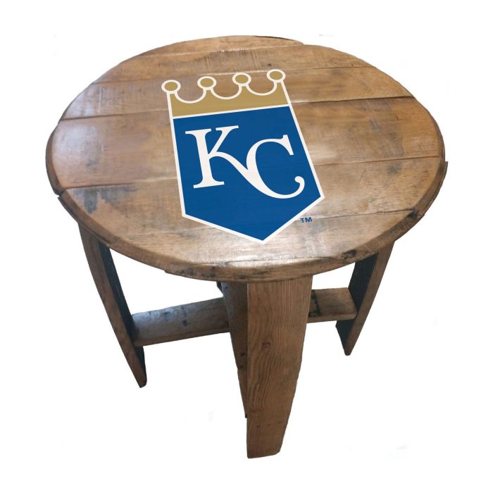 Kansas City Royals Oak Barrel Table - Image 2
