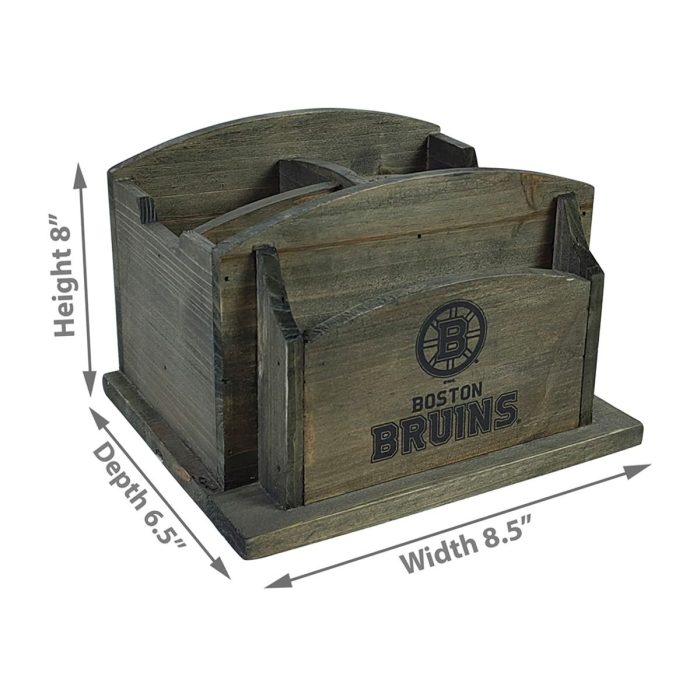 Boston Bruins Rustic Desk Organizer - Image 3