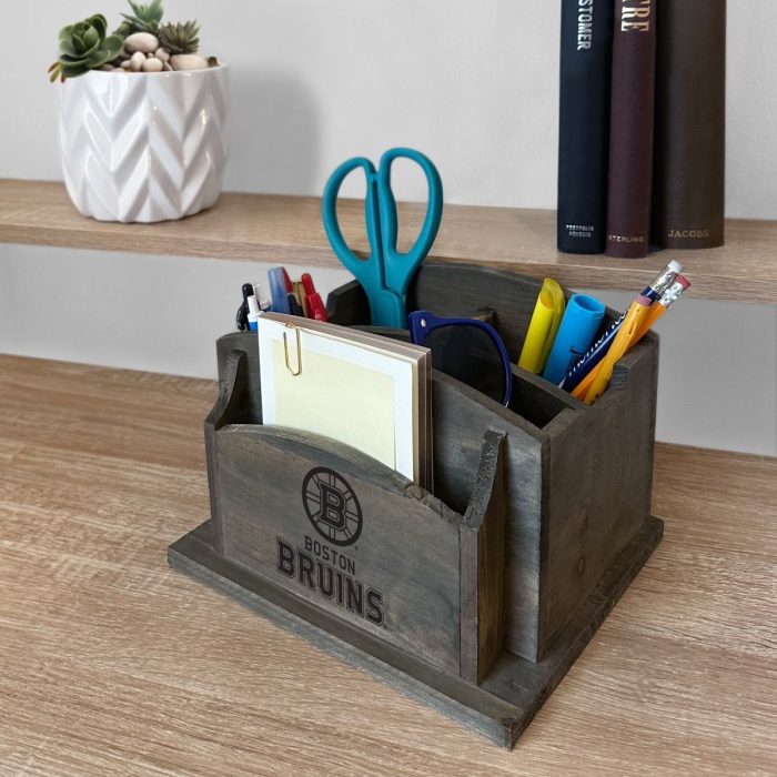 Boston Bruins Rustic Desk Organizer - Image 4