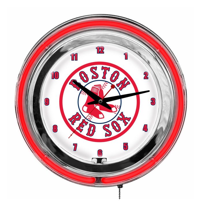 Boston Red Sox 14 inch Neon Clock - Image 2