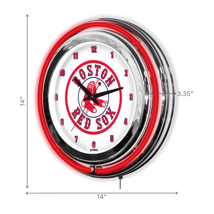 Boston Red Sox 14 inch Neon Clock - Image 4