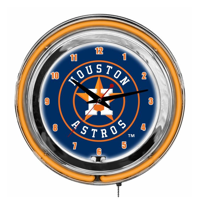 Houston Astros 14 inch Neon Clock - Image 2