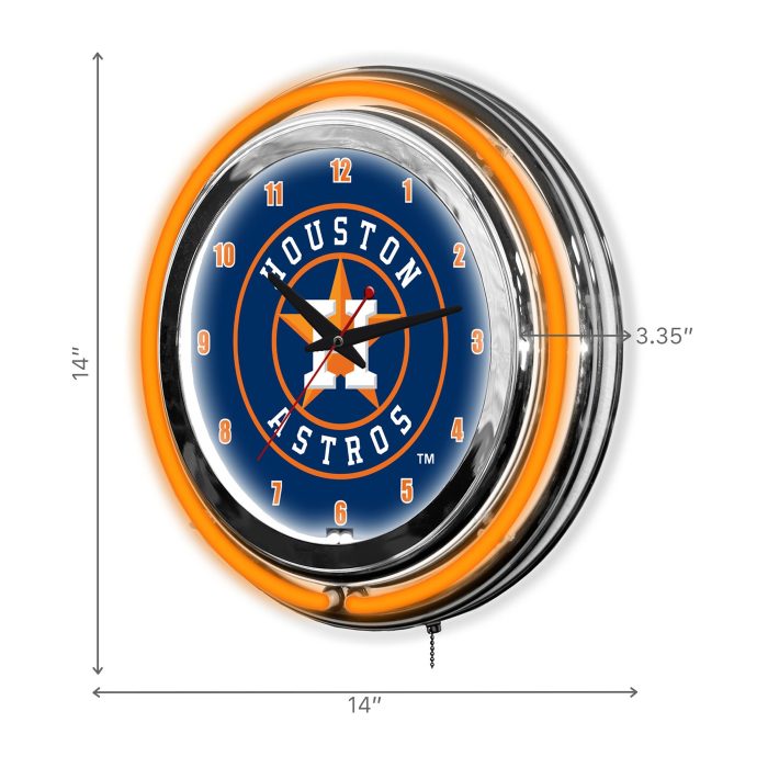 Houston Astros 14 inch Neon Clock - Image 4