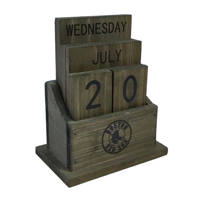Boston Red Sox Wood Block Calendar - Image 2