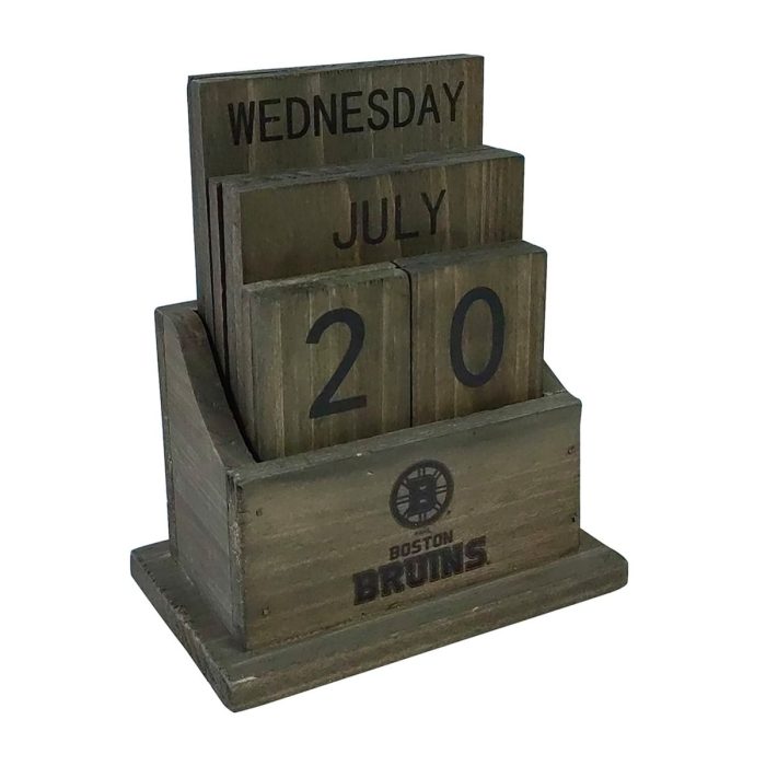 Boston Bruins Wood Block Calendar - Image 3