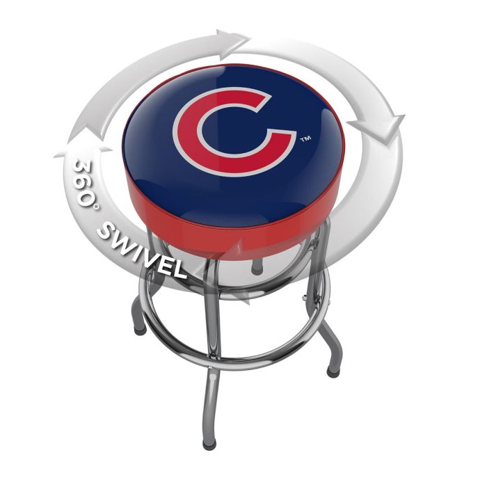 Chicago Cubs Chrome Bar Stool - Image 3