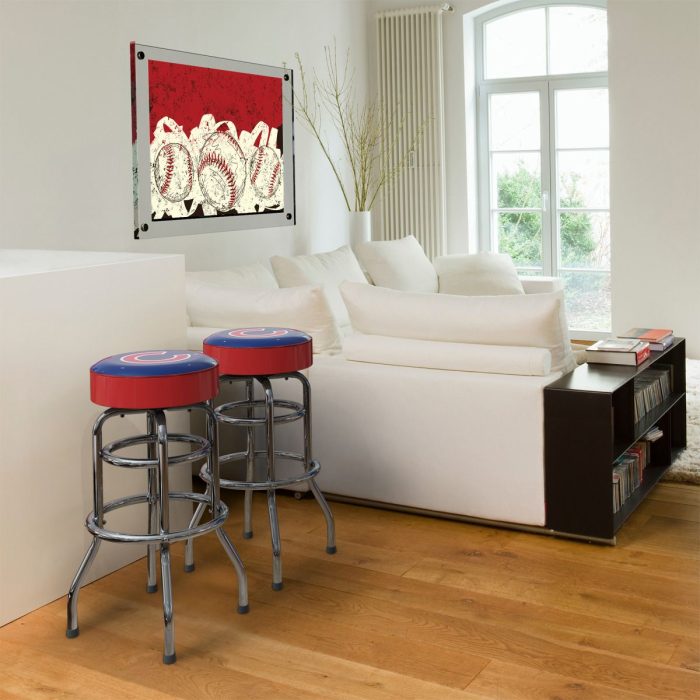 Chicago Cubs Chrome Bar Stool - Image 5