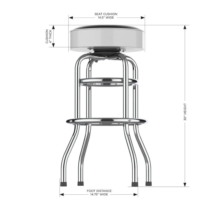 Chicago White Sox Chrome Bar Stool - Image 5