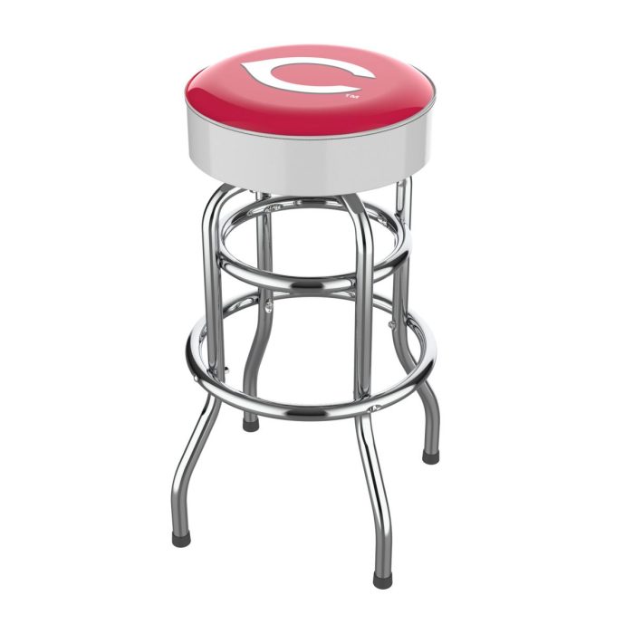 Cincinnati Reds Chrome Bar Stool - Image 2