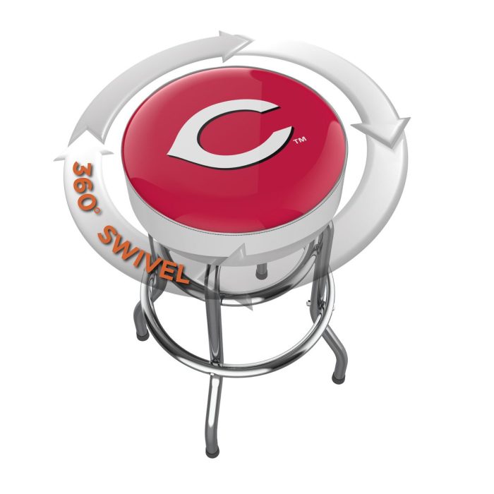 Cincinnati Reds Chrome Bar Stool - Image 3