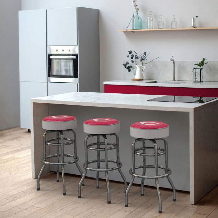 Cincinnati Reds Chrome Bar Stool - Image 7
