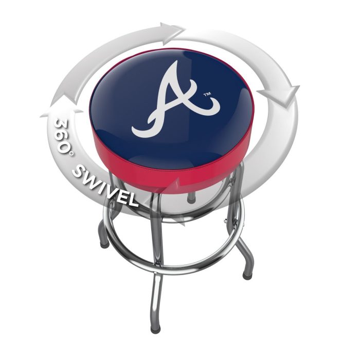 Atlanta Braves Chrome Bar Stool - Image 2
