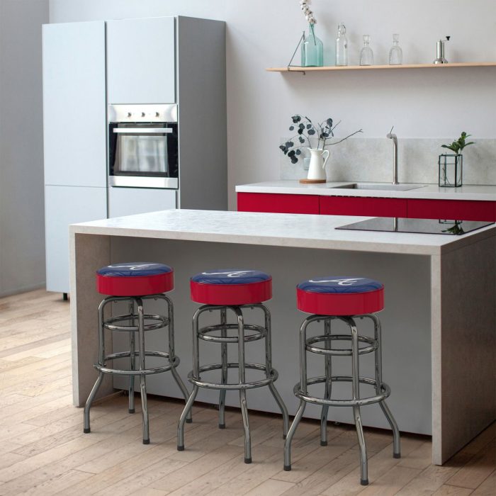 Atlanta Braves Chrome Bar Stool - Image 6