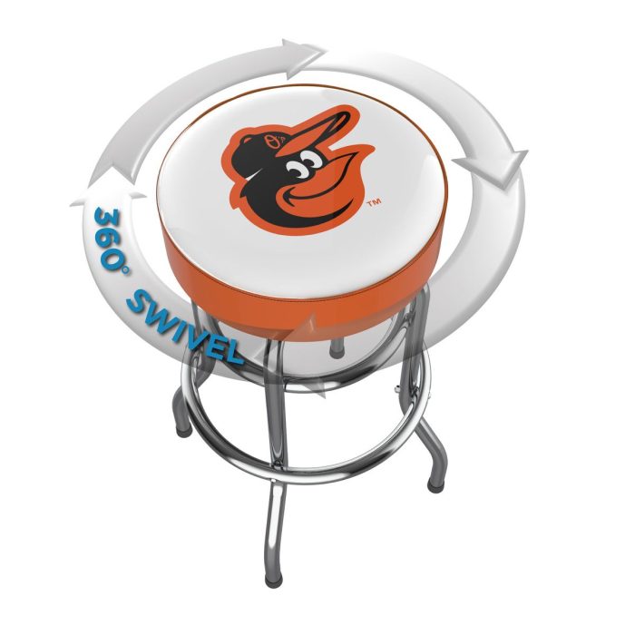 Baltimore Orioles Chrome Bar Stool - Image 3