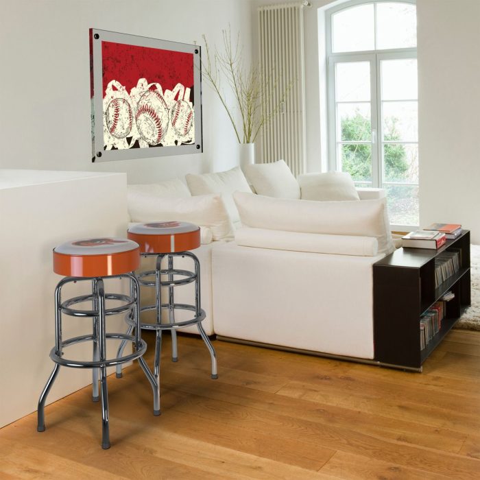 Baltimore Orioles Chrome Bar Stool - Image 6