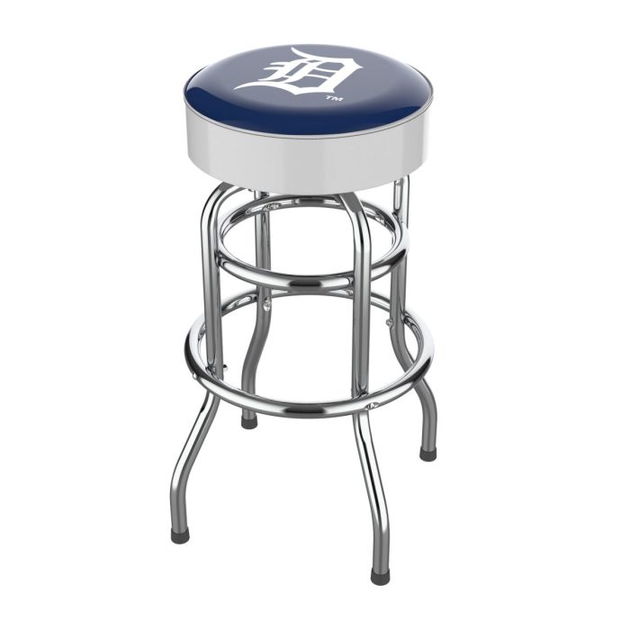 Detroit Tigers Chrome Bar Stool - Image 2
