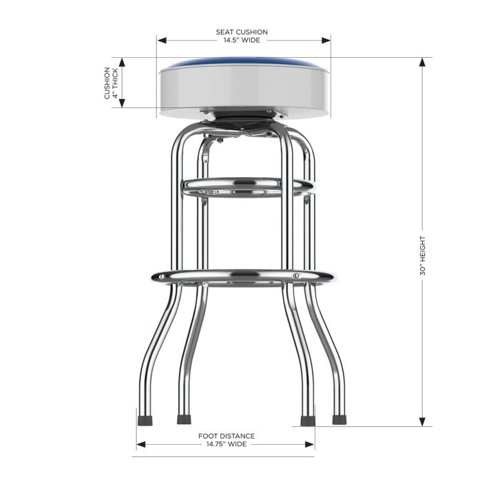 Kansas City Royals Chrome Bar Stool - Image 5