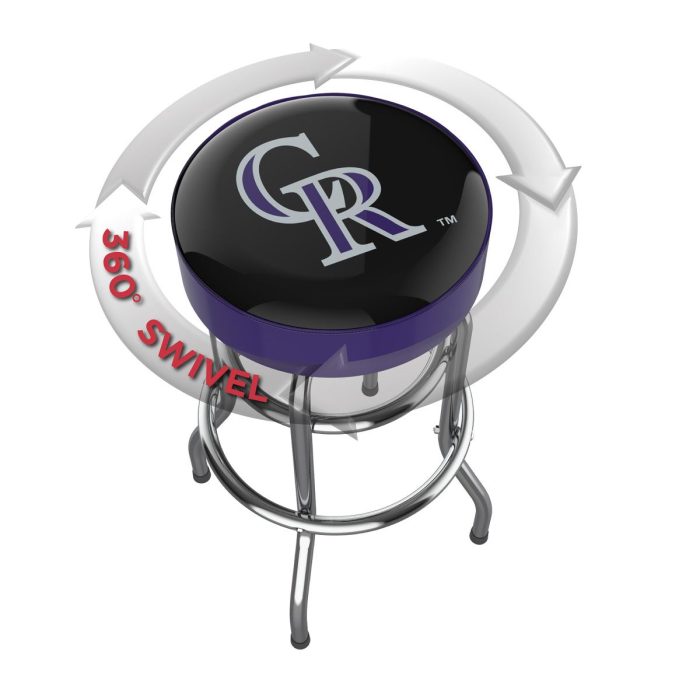Colorado Rockies Chrome Bar Stool - Image 3
