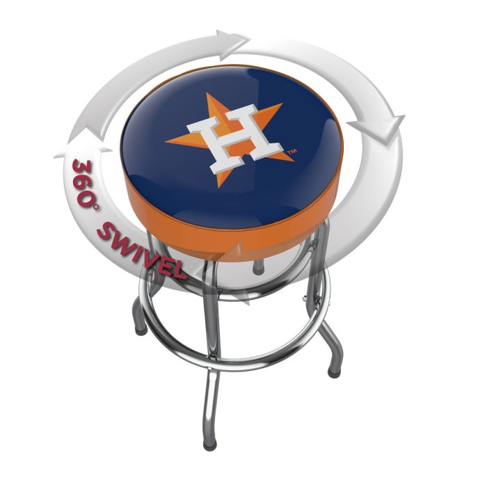 Houston Astros Chrome Bar Stool - Image 3