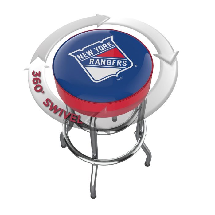 New York Rangers Chrome Bar Stool - Image 3