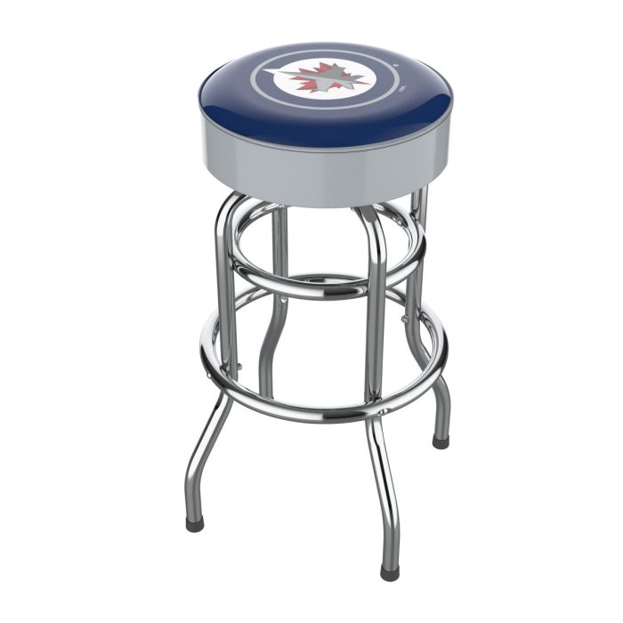 Winnipeg Jets Chrome Bar Stool - Image 2