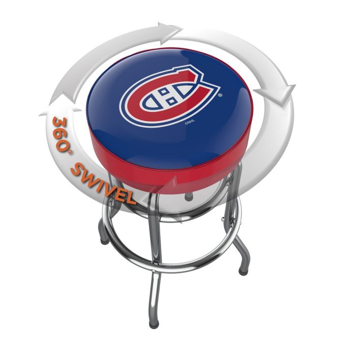 Montreal Canadiens Chrome Bar Stool - Image 3