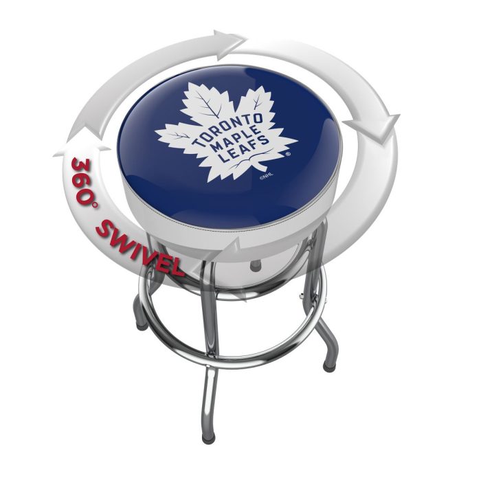 Toronto Maple Leafs Chrome Bar Stool - Image 3
