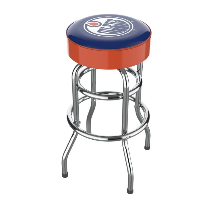 Edmonton Oilers Chrome Bar Stool - Image 2