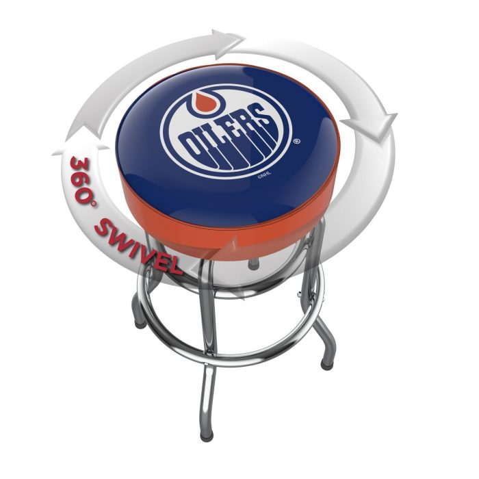 Edmonton Oilers Chrome Bar Stool - Image 3