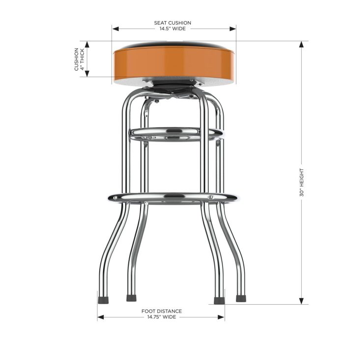 Anaheim Ducks Chrome Bar Stool - Image 4