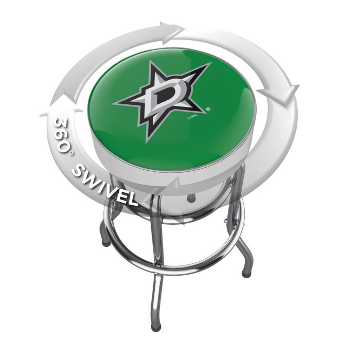 Dallas Stars Chrome Bar Stool - Image 3