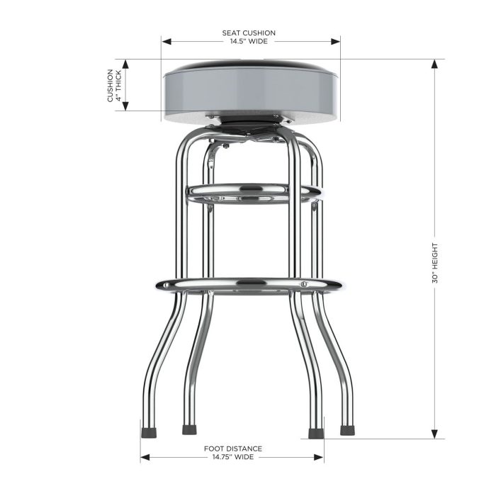 Los Angeles Kings Chrome Bar Stool - Image 4