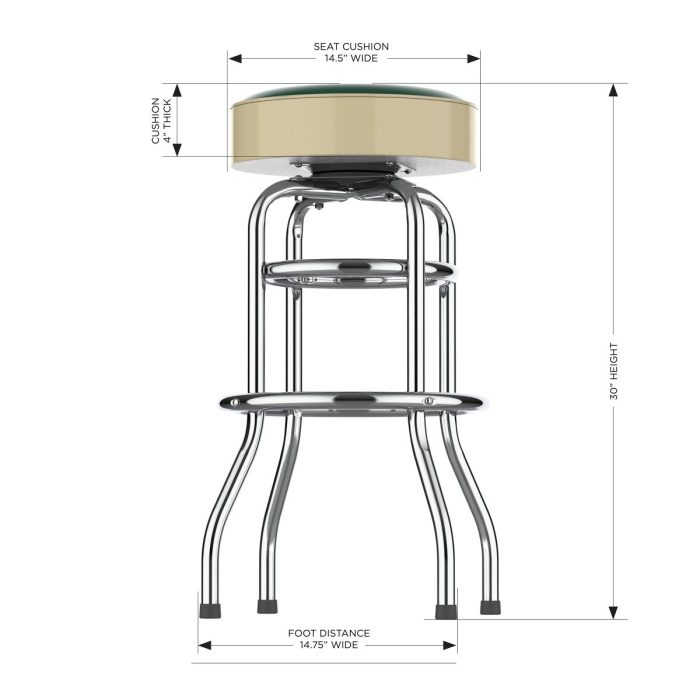 Minnesota Wild Chrome Bar Stool - Image 4