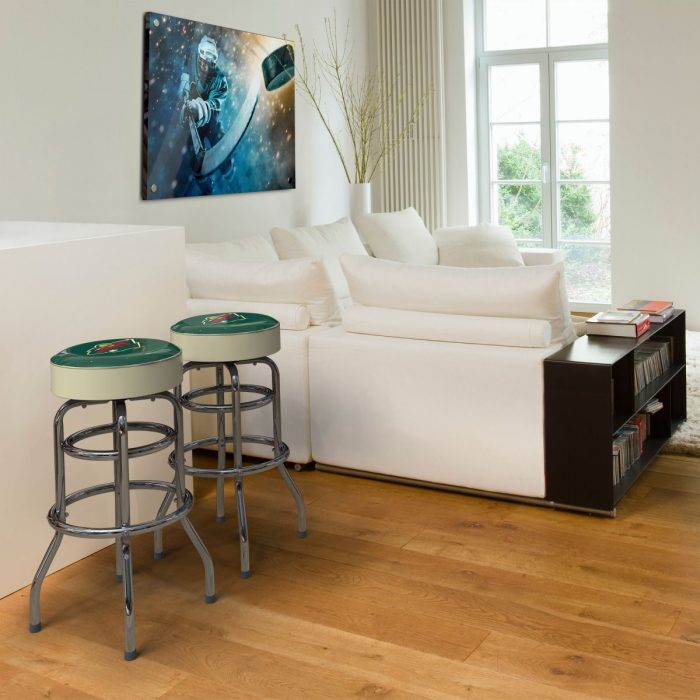 Minnesota Wild Chrome Bar Stool - Image 5