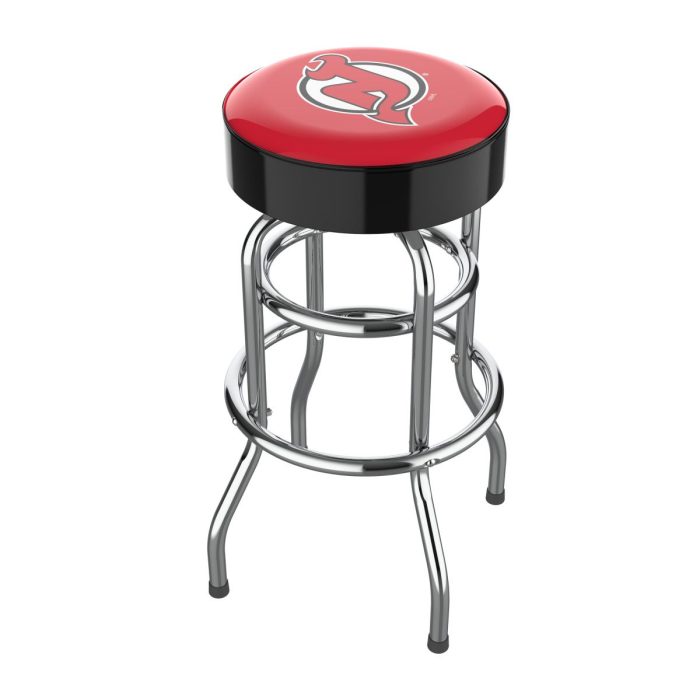 New Jersey Devils Chrome Bar Stool - Image 2