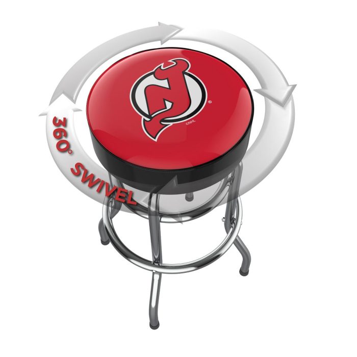 New Jersey Devils Chrome Bar Stool - Image 3