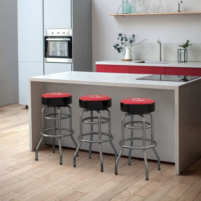 New Jersey Devils Chrome Bar Stool - Image 6