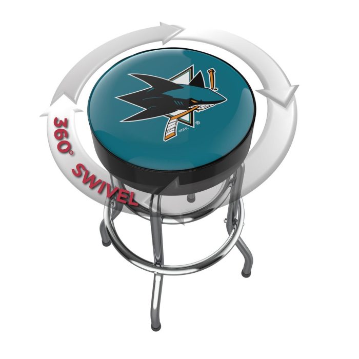 San Jose Sharks Chrome Bar Stool - Image 2