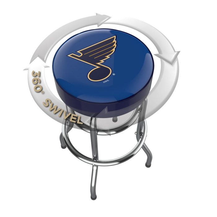 St. Louis Blues Chrome Bar Stool - Image 3
